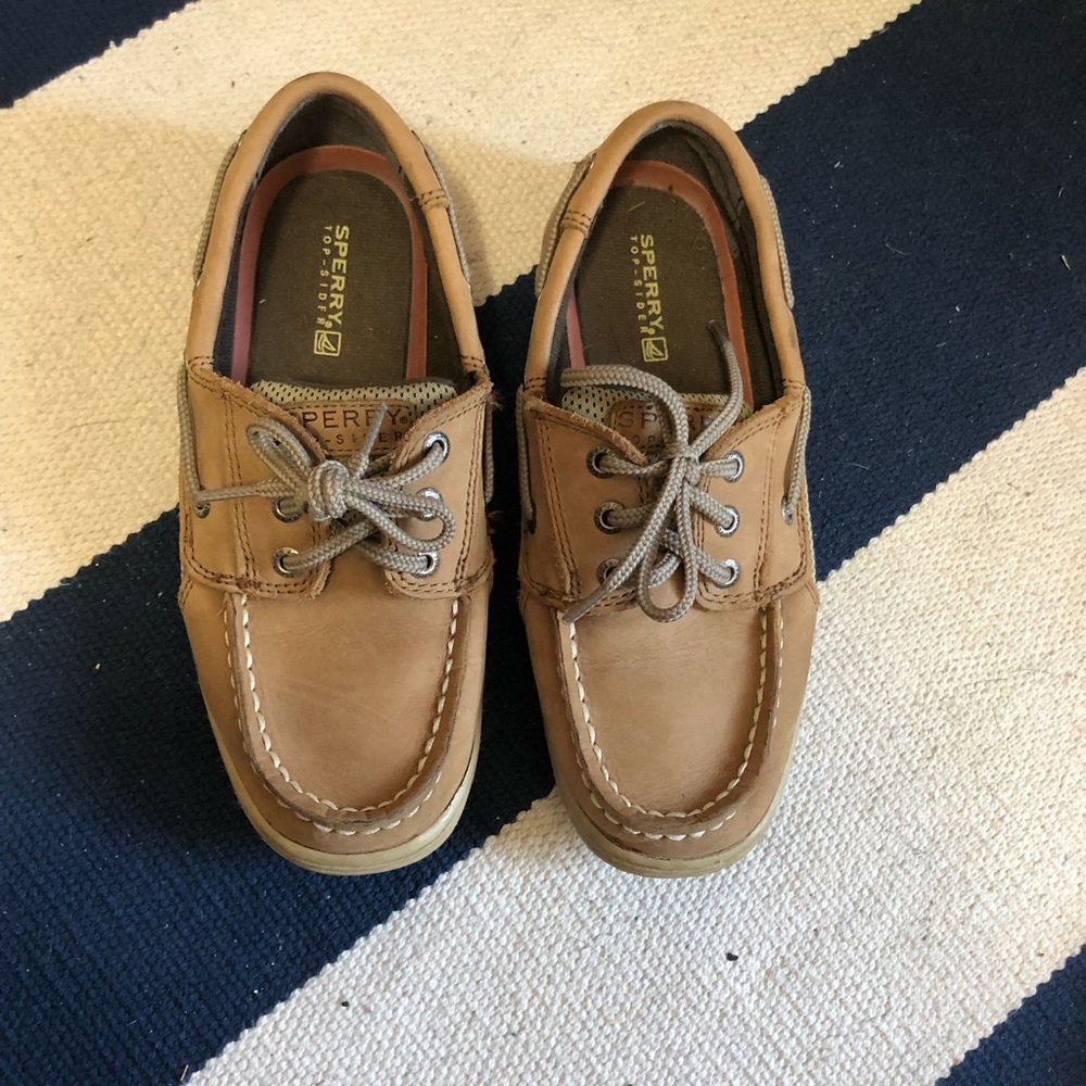 Sperry boys top siders tan 2W